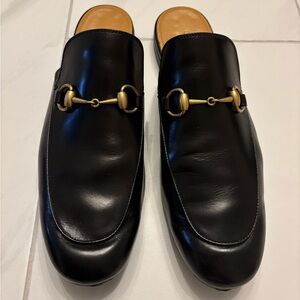 Men’s Gucci Leather Princetown Slippers